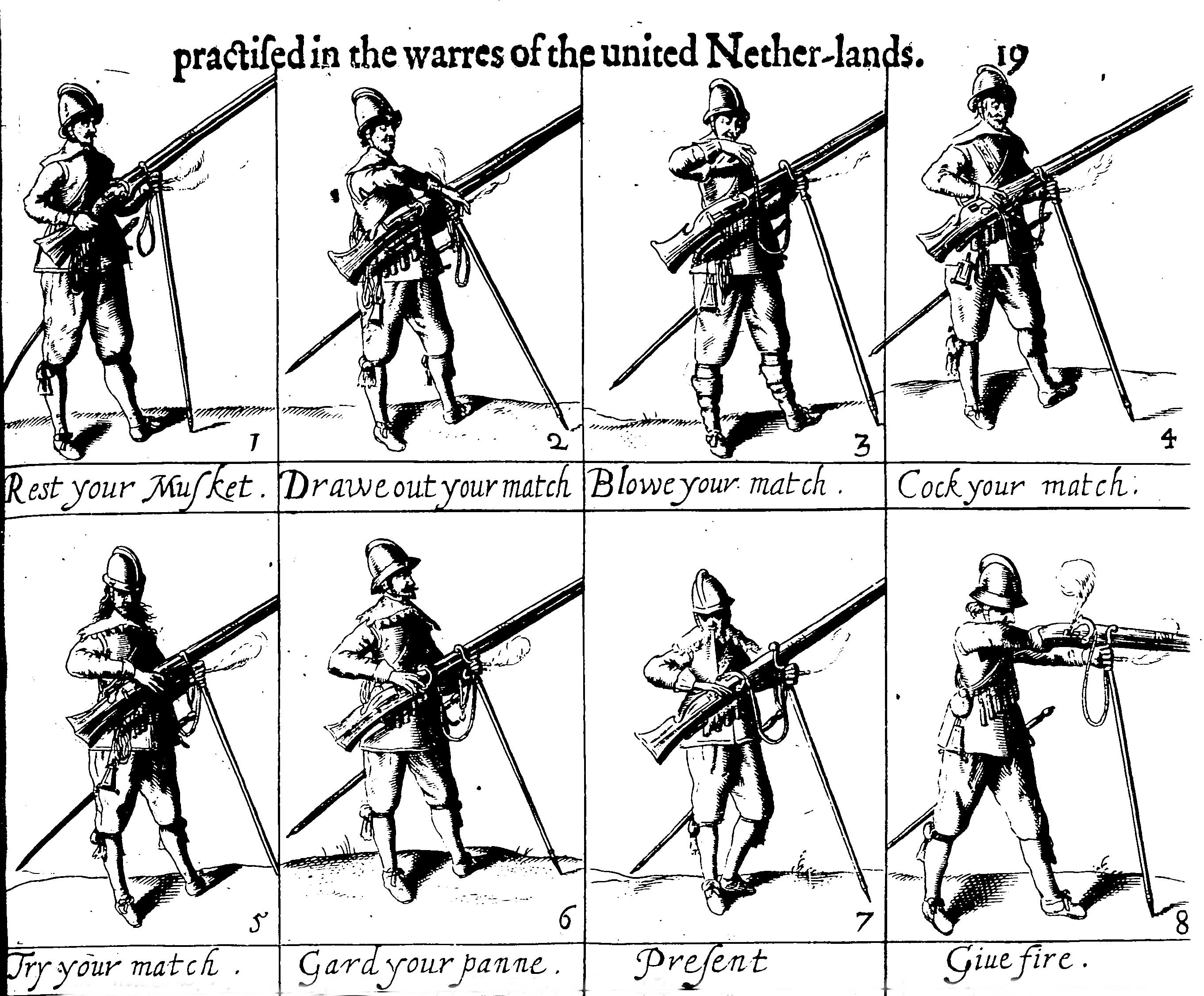 The Three Parts of the Principles of the Art Military, Humphrey Mosley, 1641 Art of Military - Netherlands - Soldier
